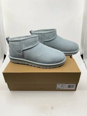 UGG Classic Ultra Mini Seafoam Boots Light Blue 8 39